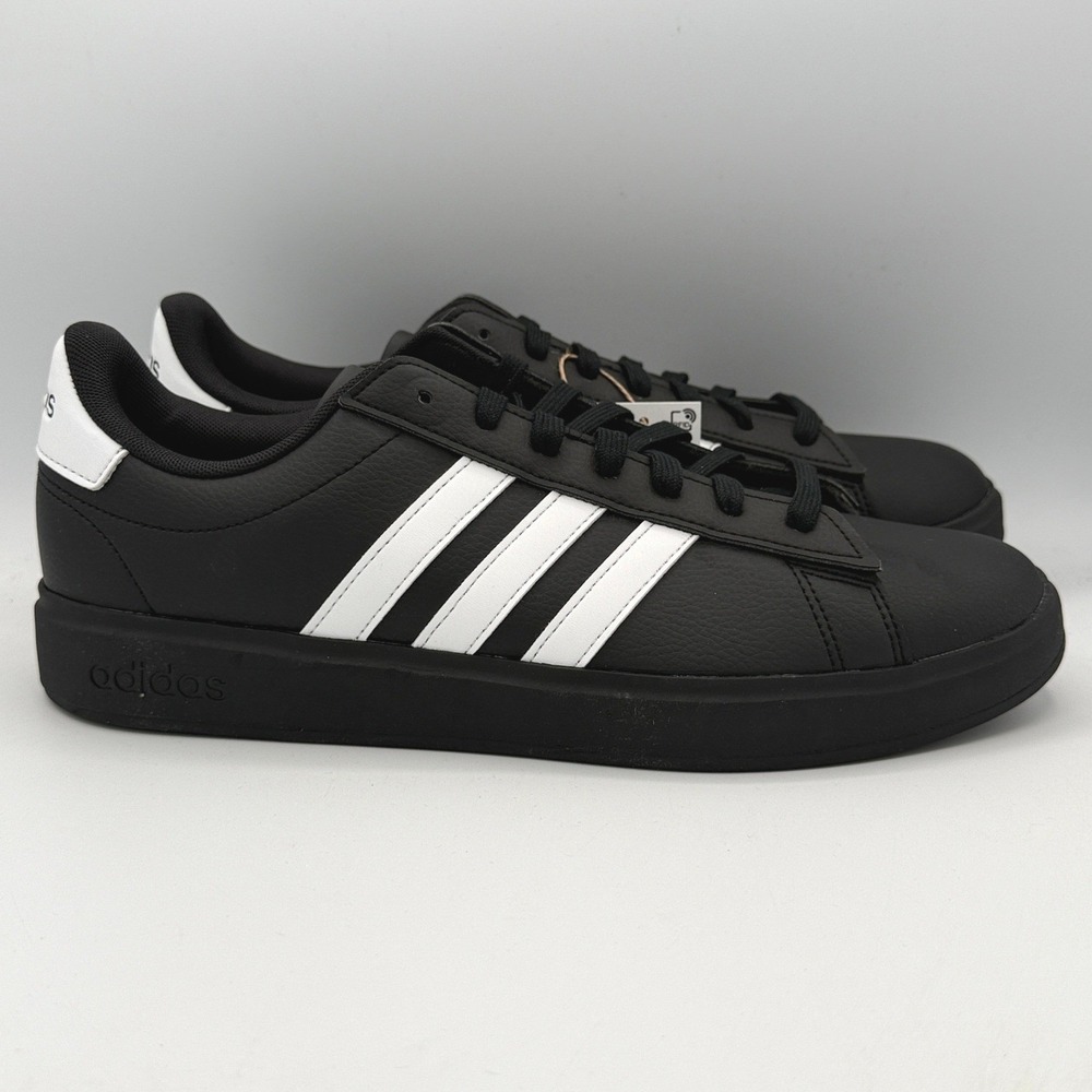 Adidas Grand Court 2.0 Shoes Mens 11 Black White Cloudfoam Classic JR0546